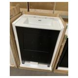 24' Black Vanity w/ Sink Top
