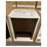 24' Brown Vanity w/ Sink Top