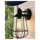 Harbor Breeze 1-Bulb Wall Lantern in Black x 3