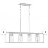 Quoizelï¿½ 4-Bulb Linear Chandelier in Nickel