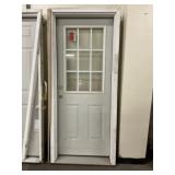 32' x 80' RH Steel 9-lite Exterior Door
