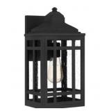 Ashley 1-Bulb Outdoor Wall Light in Black x 2