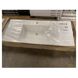 47' Cast Stone Wall Mounted Countertop Sink