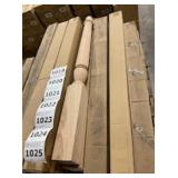 3-1/2' x 42' Oak Newel Posts x 5pcs.