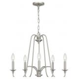 Ashley 5-Bulb Chandelier in Nickel