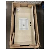 49' x 22' Single Bowl Cream Flake Vanity Top