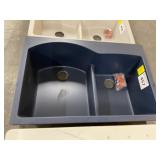 33' x 22' Composite Dual-Mount Double Bowl Sink