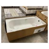 60' x 30' LH White Composite Bathtub