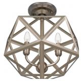 Ashley 3-Bulb Semi-Flush Mount in Nickel x 2