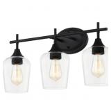 Ashley 3-Bulb Vanity Light in Black