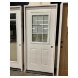 36' x 80' LH Steel HV 9-Lite Ext. Door w/ Blinds