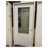 36' x 80' LH Steel MV Deco Glass Exterior Door