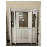 LH Primed Fiberglass Leaded Entry Door
