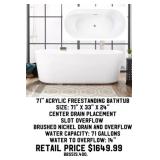 71' Acrylic Freestanding Bathtub