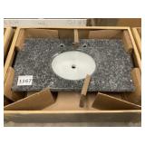 37' x 19' Stone Composite Single Bowl Vanity Top