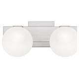 Quoizelï¿½ 2-Bulb Vanity Light in Nickel