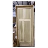 36' x 80' RH Poplar 3-Panel Interior Door