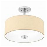 Ashley 3-Bulb Semi-Flush Light in Chrome