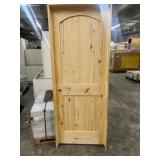 30' x 80' RH Knotty Pine Arch Top Interior Door