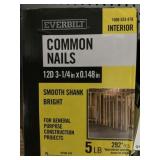 5lb Box of 12D 3-1/4' Interior Common Nails x 4
