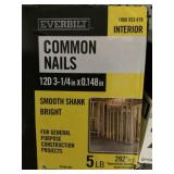 5lb Box of 12D 3-1/4' Interior Common Nails x 4