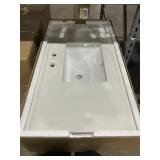 36' x 19' Single Sink Vanity Top in White