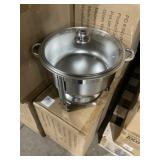 Stainless Steel Round Soup Chafing Dish Kit x 2