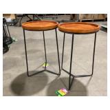 Vigoro® 19'H Wood Top Plant Stand x 2
