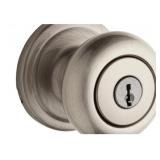 Kwikset keyed alike, antique nickel knobs x3