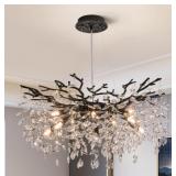 14-Light Modern Tree Branch Chandelier w Crystals