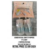 Gender Reveal Confetti Poppers in Blue x 5