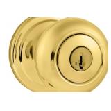 Kwikset Keyed Alike Polished Brass Doorknobs x 4