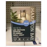 Hampton Bay Black Motion Sensor Wall Light x2