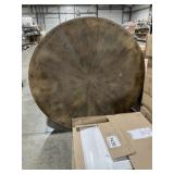 45' Rustic Wood-Top Coffee Table