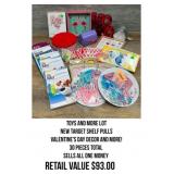 Toys and Valentines Lot