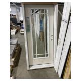 36' x 80' FV Fiberglass LH Exterior Door in White
