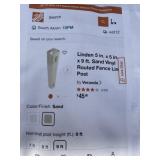 Sand Vinyl Routed Fence Line Post x 6