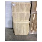 Mixed Size Hevea Butcher Block Slabs x 5Pcs