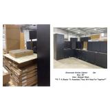 16Pc RTA 36' Silvercreek Midnight Shaker Kitchen