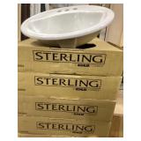 21' x 18' Drop-In Ceramic Oval Sink in White x 2