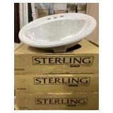 21' x 18' Drop-In Ceramic Oval Sink in White x 2