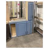 3 Piece Cabinet Set Blue Finish