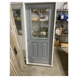 36' x 80' RH 1/2 View FG Exterior Door in Gray