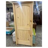 30' x 80' LH Knotty Pine Arch Top Interior Door