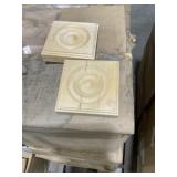 Case of 4-1/2' Redwood Rosette Casing Block