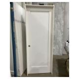 30' x 80' RH 1-Panel Interior MDF Door in White