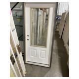 36' x 80' RH 3/4 View FG Exterior Door in White