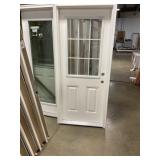 32 x 78' LH Fiberglass HV 9-Lite Exterior Door