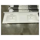 Keim 73' x 22' Double Sink Vanity Top in White
