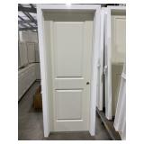 30' x 80' LH 2-Panel FG Exterior Door in Ivory